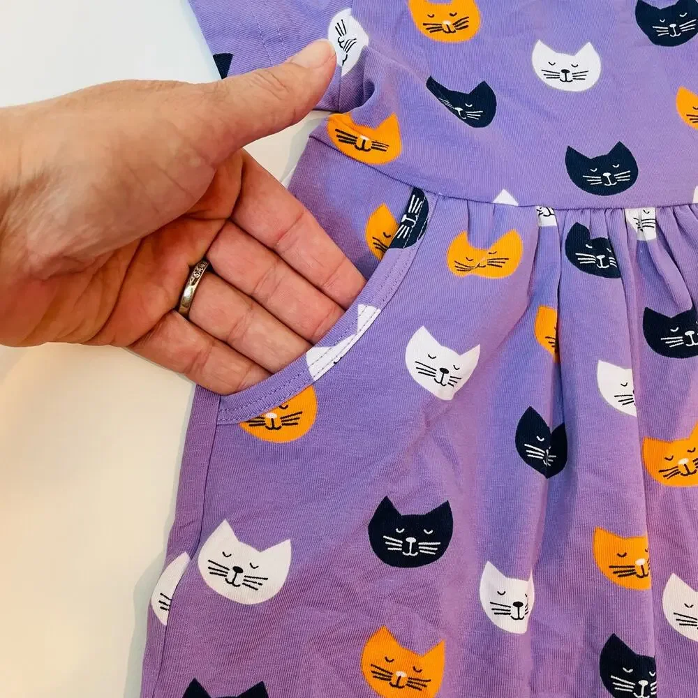 NWT Blossom + Sprout 2T Curious Cats Knit Dress